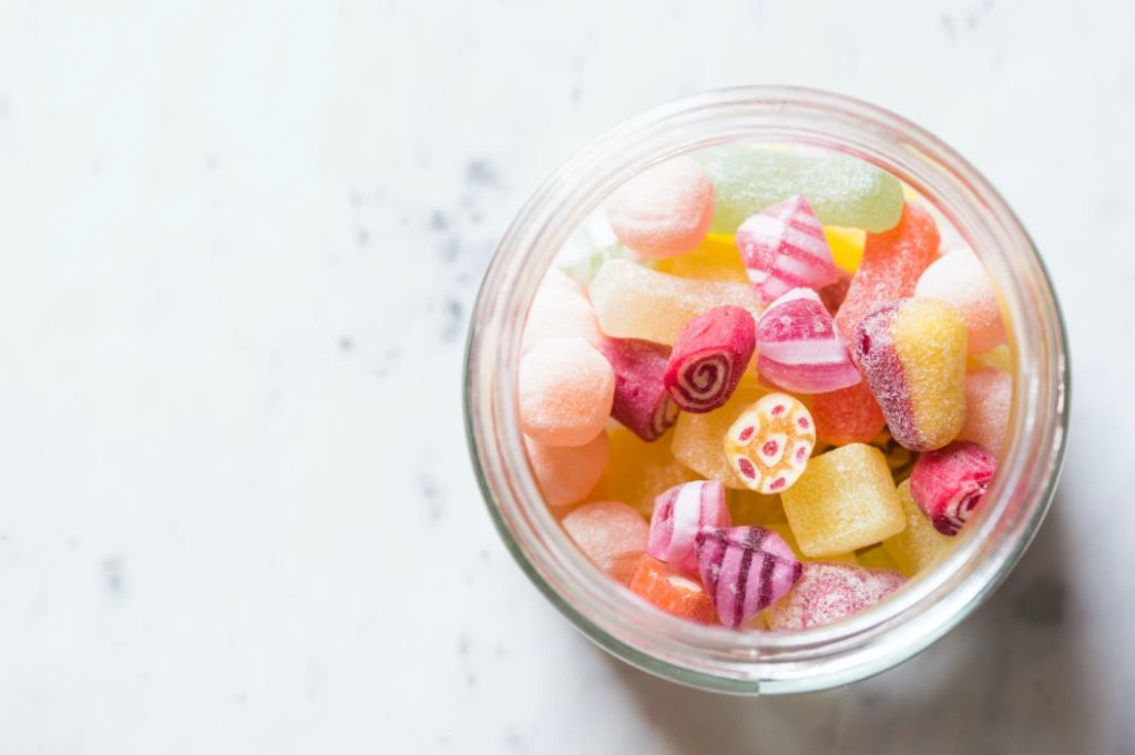 jar of colorful candy