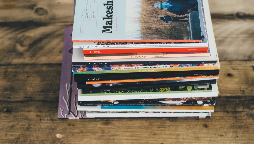 Stack of magazines to use for a vision board